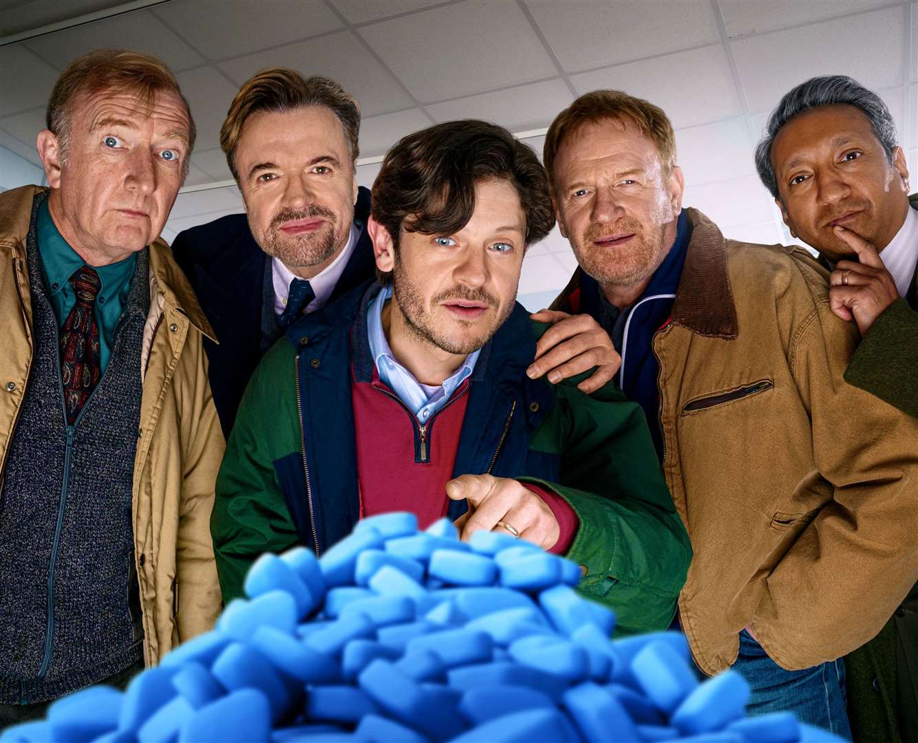 The BBC drama follows five men who sign up for a clinical trial for a drug which would become known as Viagra Picture: BBC/Quay Street Productions/Tom Jackson