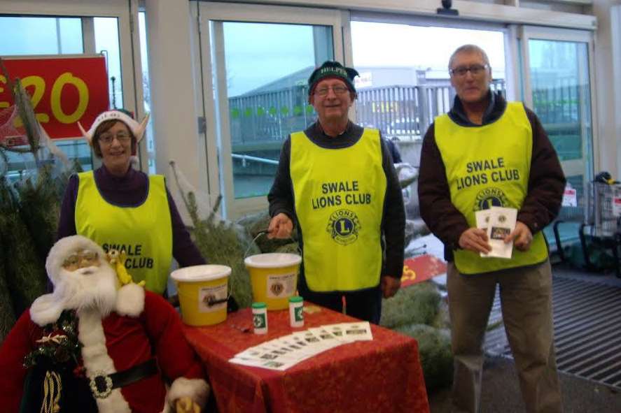 The Swale Lions held regular collections at supermarkets