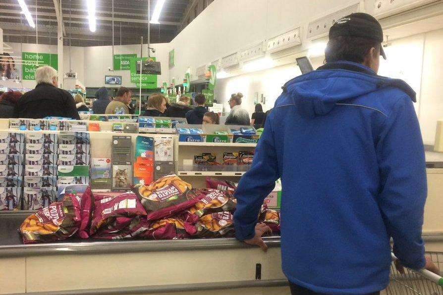 At least he didn't use the self-checkout. Picture: @SineadSarahxo
