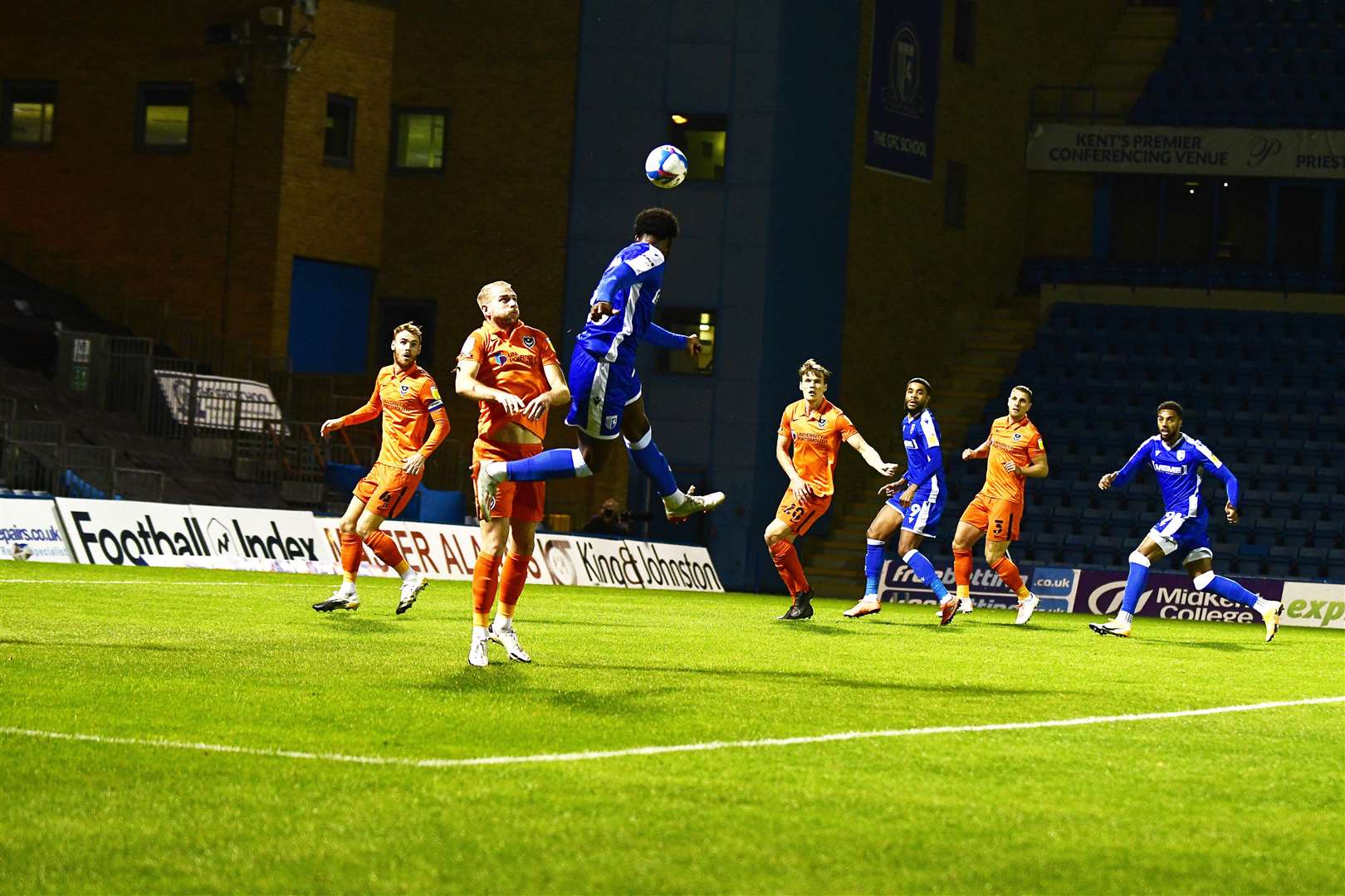 Gillingham up against Portsmouth on Tuesday night Picture: Barry Goodwin