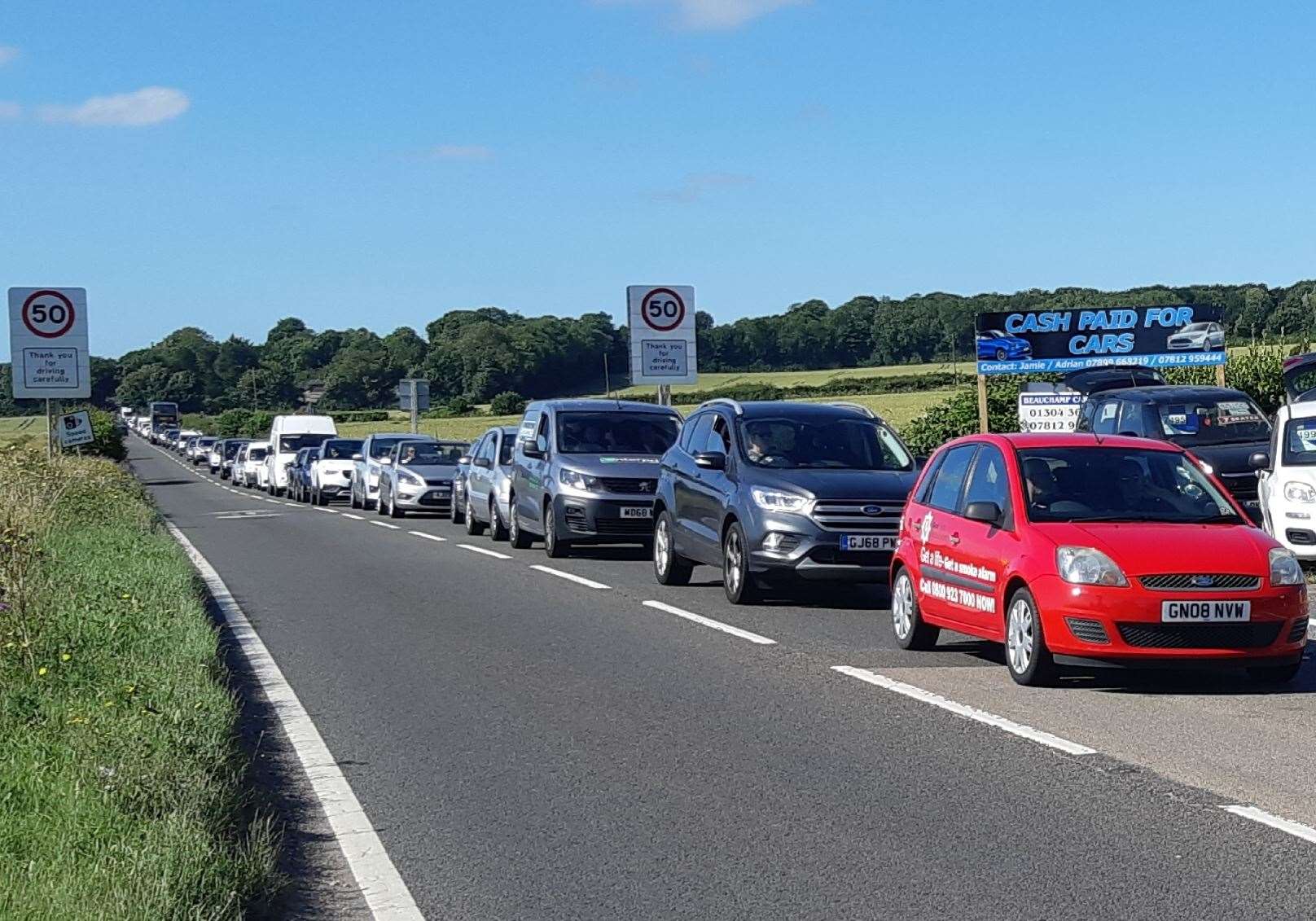 Road to nowhere: Rush hour traffic at a standstill this morning. Picture: Sam Lennon