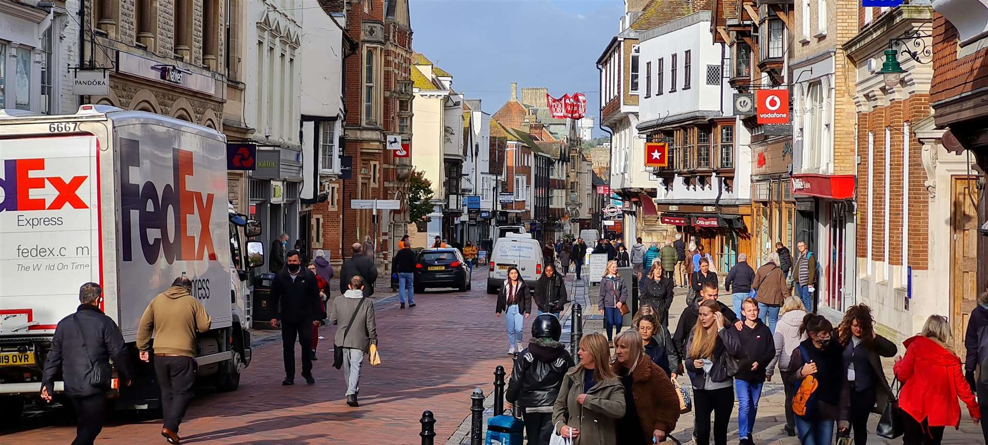 Canterbury High Street as shoppers return from lockdown restrictions