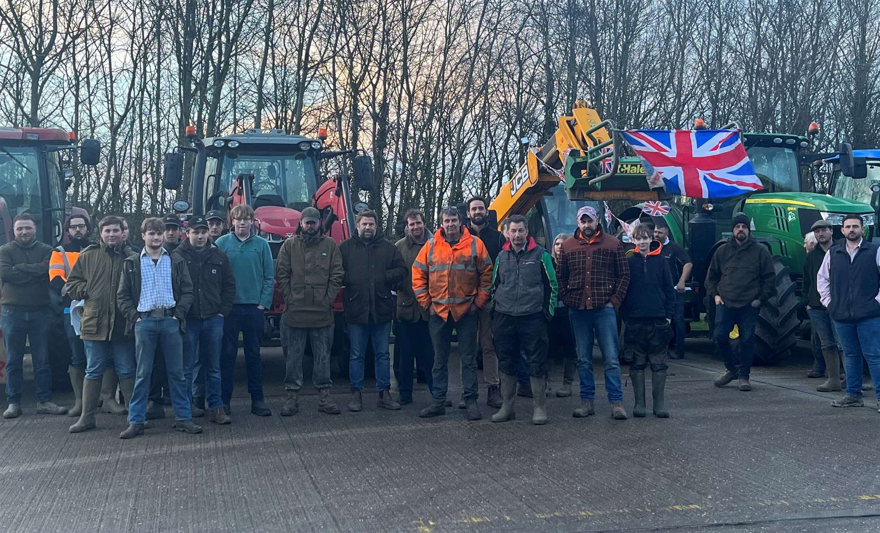 Farmers joined together in Ashford today to protest over unfair treatment and cheap imports