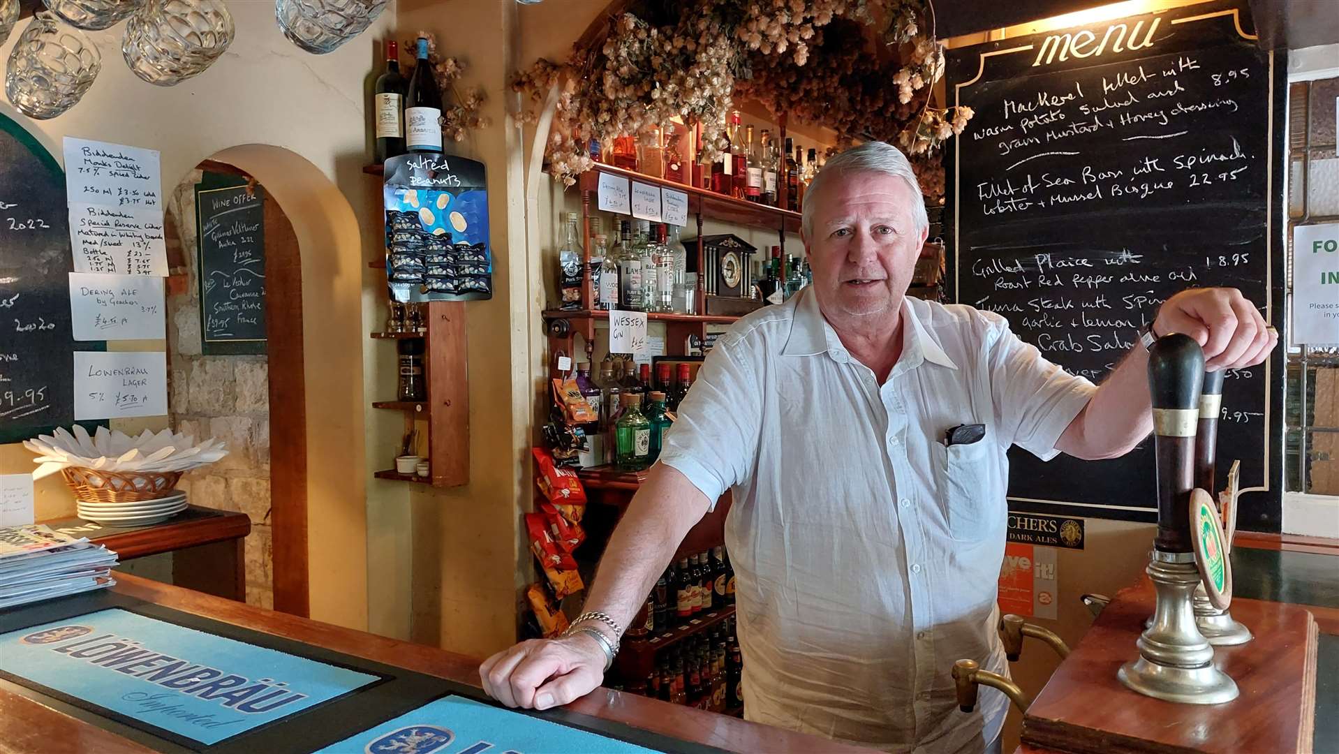 Landlord James Buss is selling up after 40 years at The Dering Arms in Pluckley