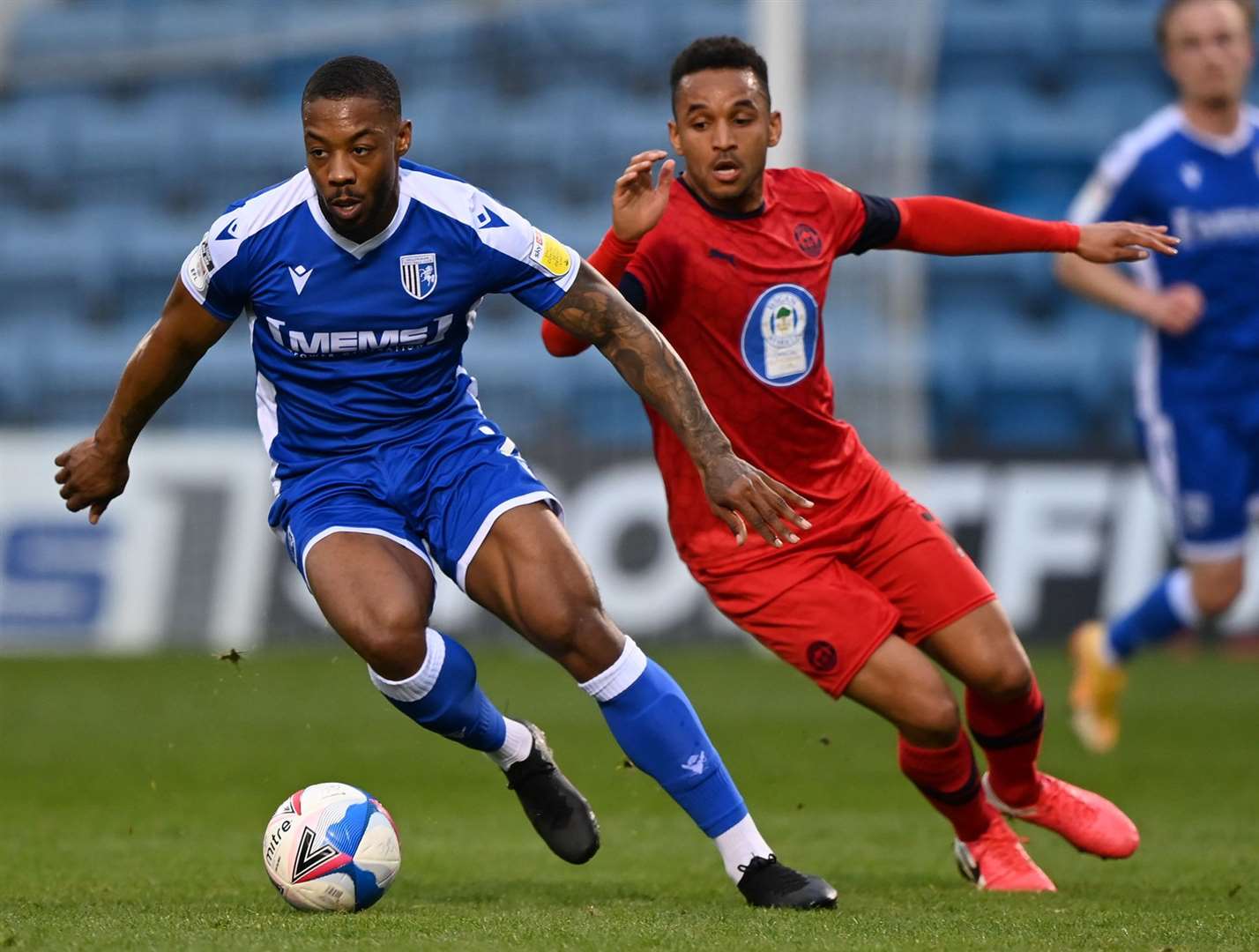 Ryan Jackson on the ball for Gillingham against Wigan. Picture: Keith Gillard