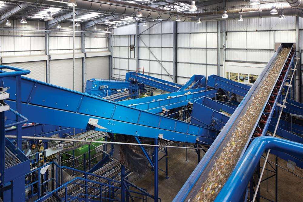 Viridor's recycling management facility in Crayford