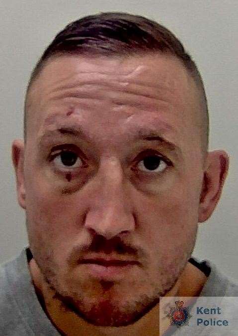 Ryan Cooney, 35, of Hilltop Road, Strood, has been jailed for three years and four months. Picture: Kent Police