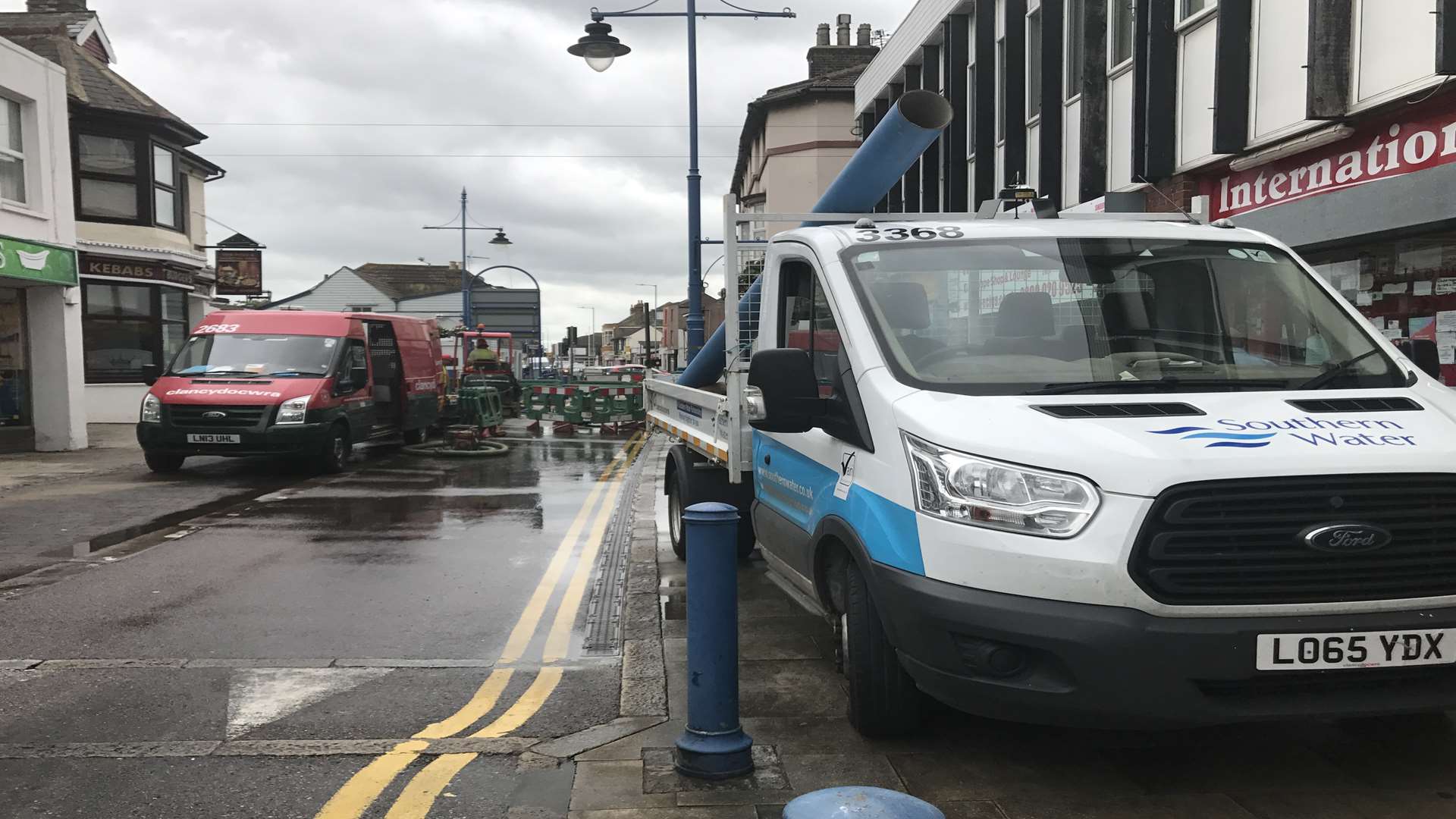 Sheerness High Street had to be shut after a burst water main
