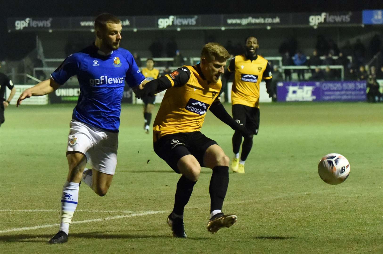 Jack Barham looks to get Maidstone going during their 2-1 defeat at Wealdstone. Picture: Steve Terrell