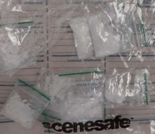 Officers on patrol seized between £3,580 and £6,860 worth of cocaine. Picture: Kent Police
