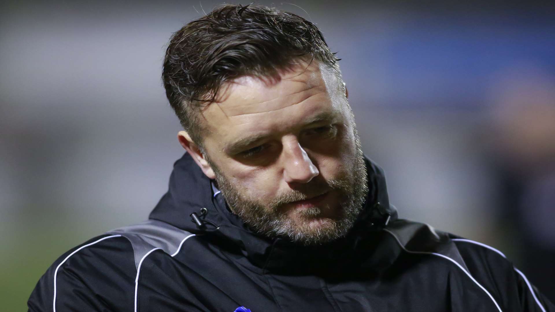 Maidstone manager Jay Saunders following Tuesday night's defeat to Sutton Picture: Martin Apps