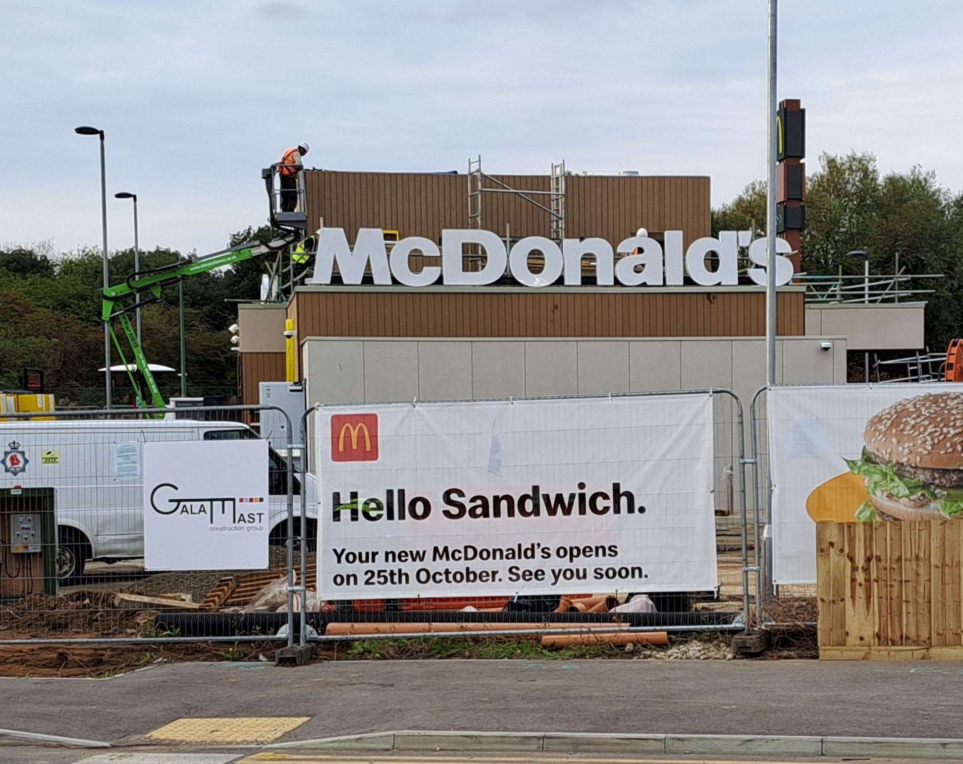 The new McDonald's restaurant is taking shape and has just been granted permission to stay open 24 hours a day