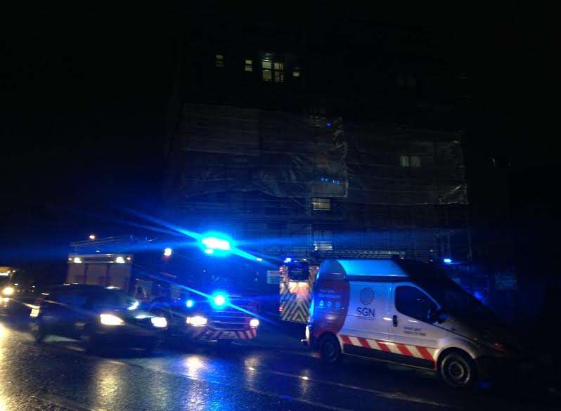 Emergency services and SGN at the scene