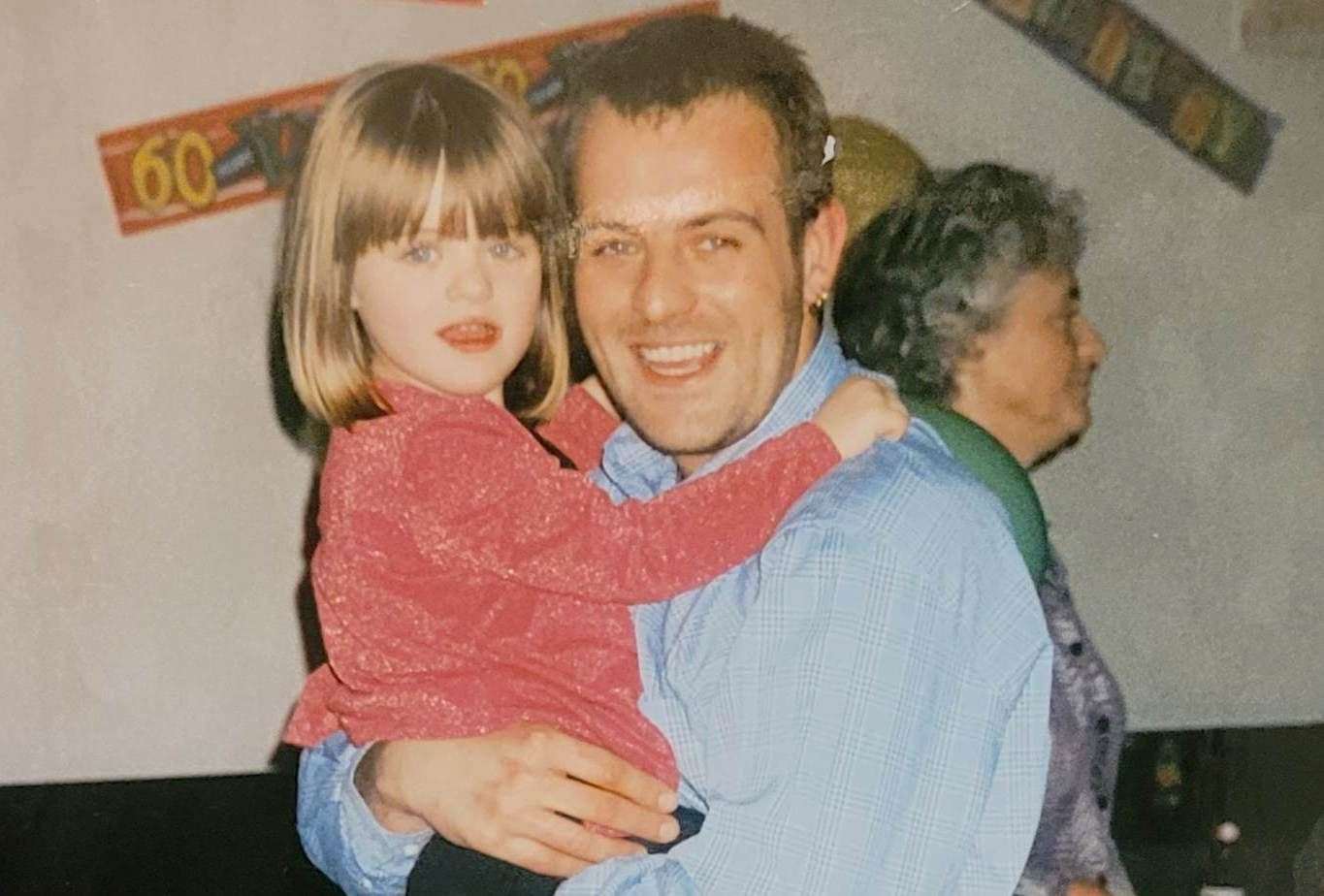 Lauren as a child with her dad