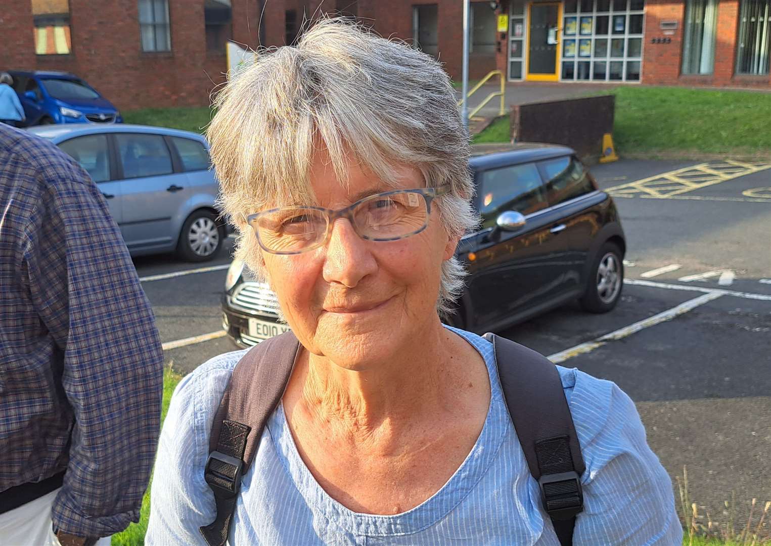 Protester Susan Sulivan, triumphant after the application was rejected