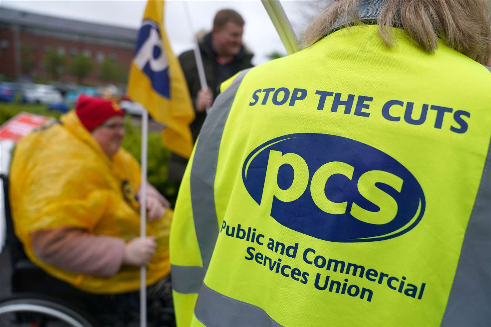 Members of the Public and Commercial Services Union (PCS) (Andrew Milligan/PA)