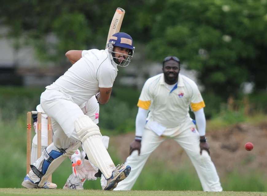 Sujit Nayak on his way to 201 not out against Catford Wanderers Picture: Wayne McCabe