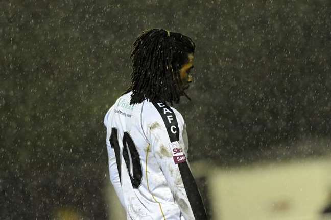 Elliott Charles is disconsolate as the rain pours down (Pic: Tony Flashman)