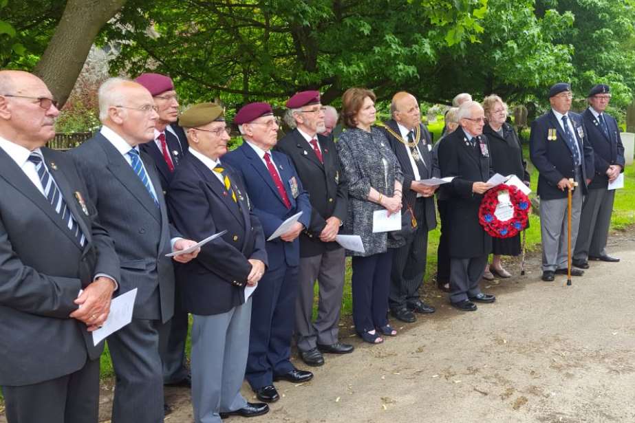 Veterans gather in Canterbury cemetery for a service to mark the 100th anniversary of the Battle of the Somme