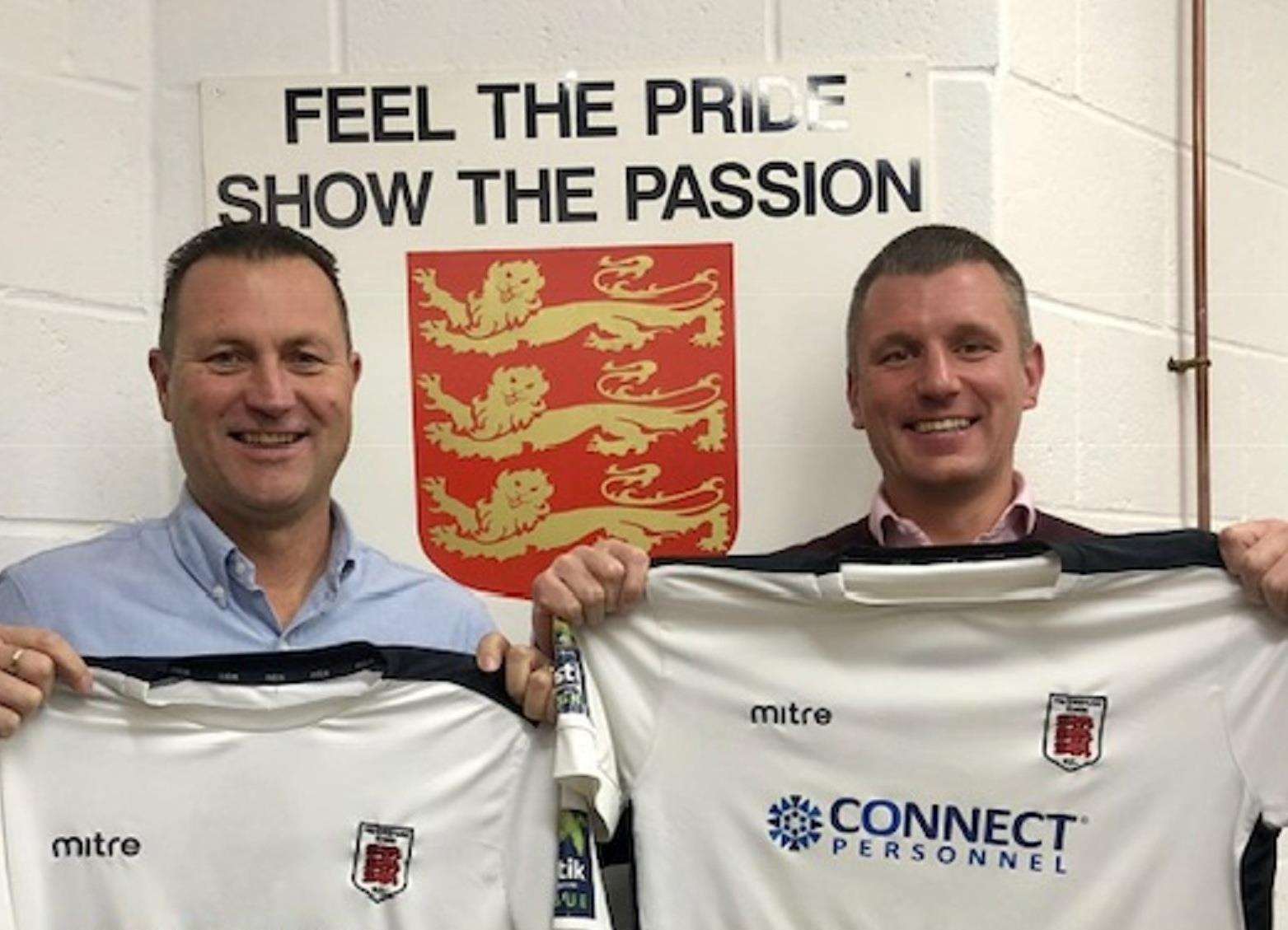 New Faversham Town managers Phil Miles and Danny Chapman. Picture: Faversham Town