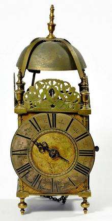 18th century brass lantern clock auctioned at Canterbury Auction Galleries