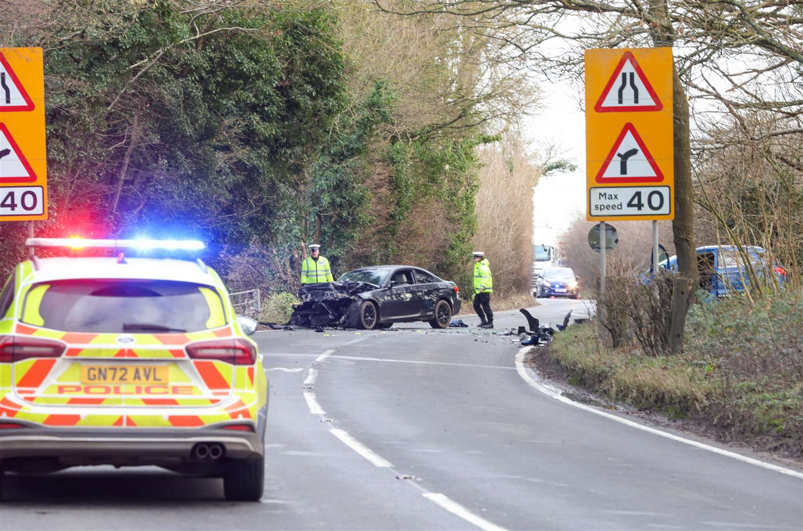 The A228 was closed in both directions. Picture: UKNIP