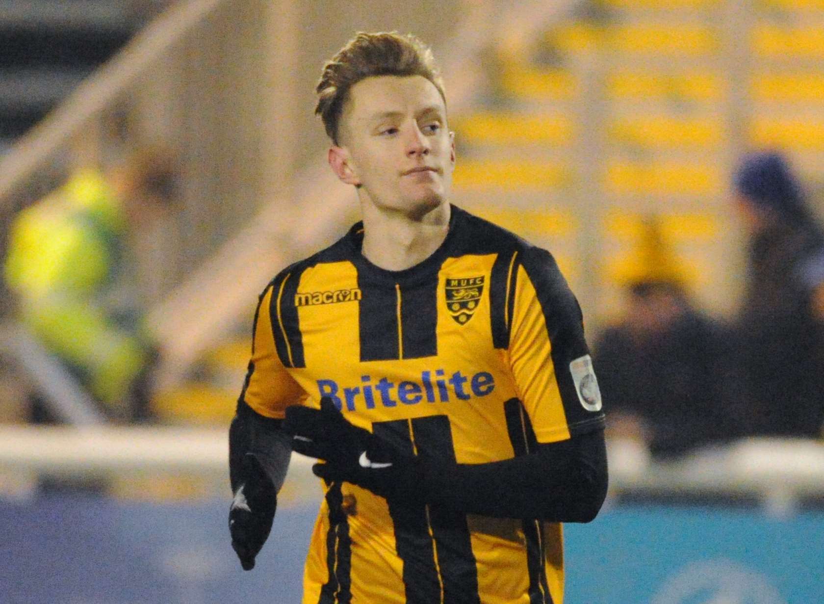 Joe Pigott comes on for his final Maidstone appearance Picture: Steve Terrell