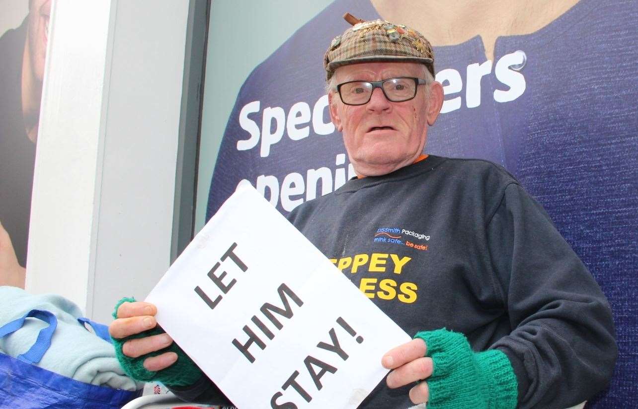 Malcolm Staines was allowed to carry on collecting after Specsavers opened a new store in Sheerness High Street