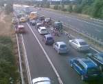 The scene of the crash on the M2 motorway last weekend