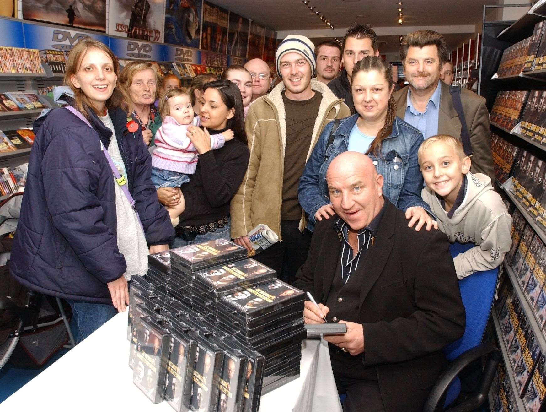 Dave Courtney signed copies of his DVD in Chatham High Street. Picture: Jim Rantell
