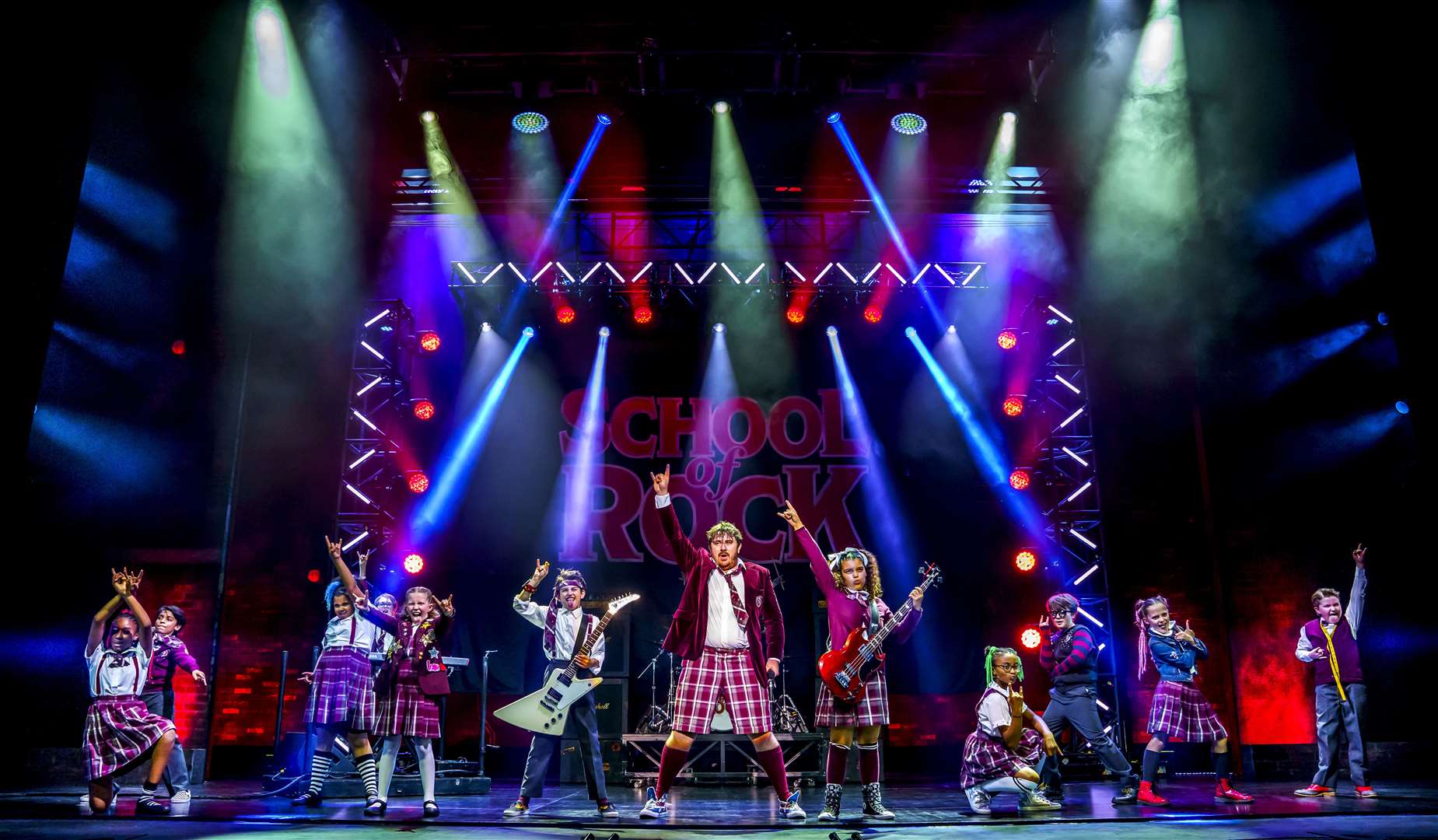 School of Rock brings a real-life rock concert to Canterbury's Marlowe Theatre. Picture: Paul Coltas