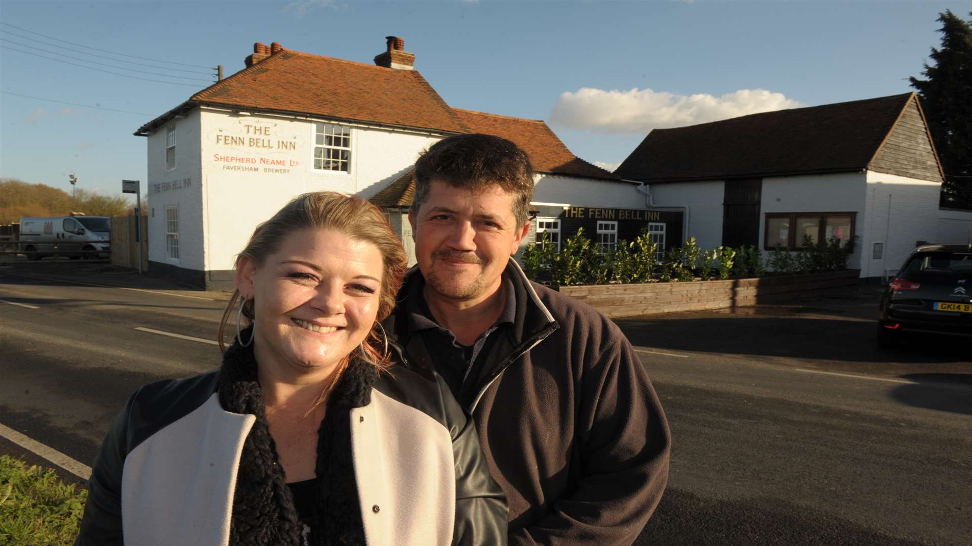 Andy and Kelly Cowell at The Fenn Bell Inn, St Mary Hoo