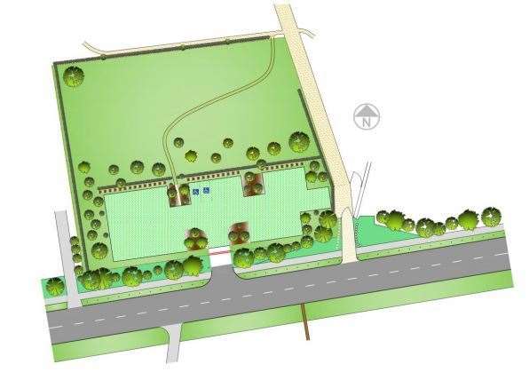 The new proposed lay out for the Bearsted Woodlands Trust car park