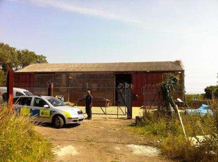 Cannabis factory uncovered at Garretts Farm off Plough Road, Eastchurch