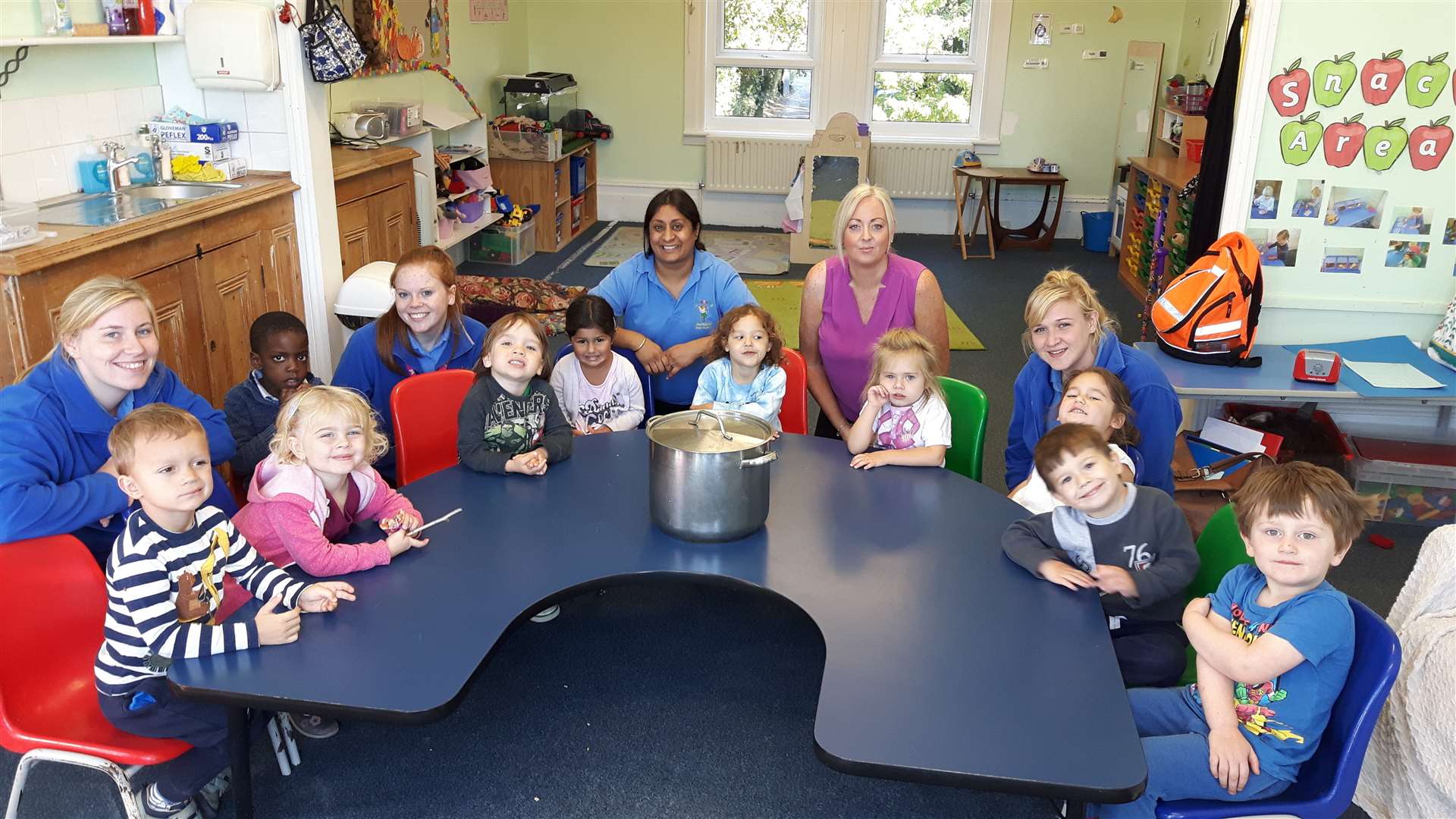 Children at Cherub Montessori Day Nursery, Castle View Road, Strood, have made soup for the homeless