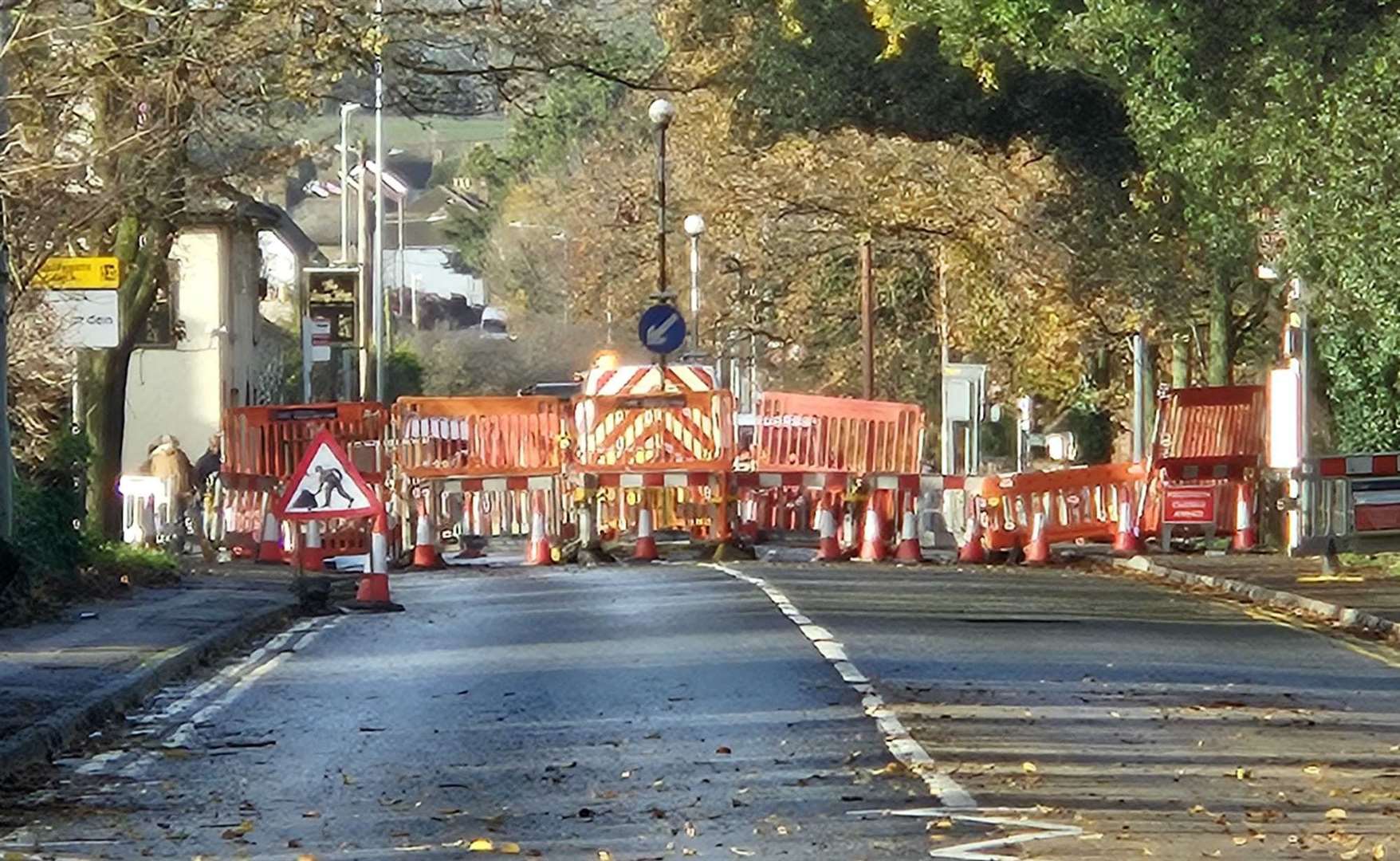The Key Street closure for SGN works. Picture: Andy Matheou