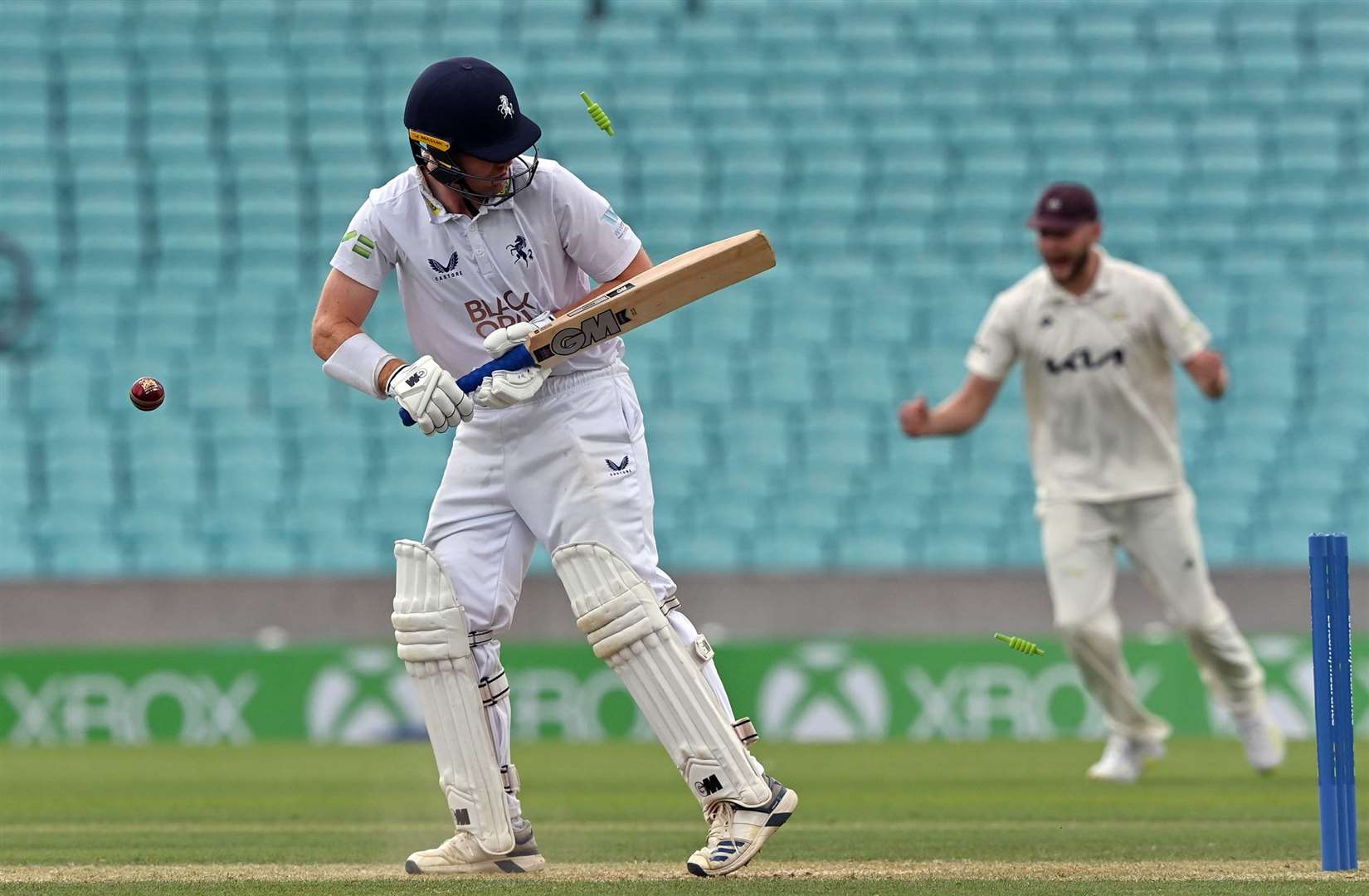 Ben Compton is bowled. Picture: Keith Gillard