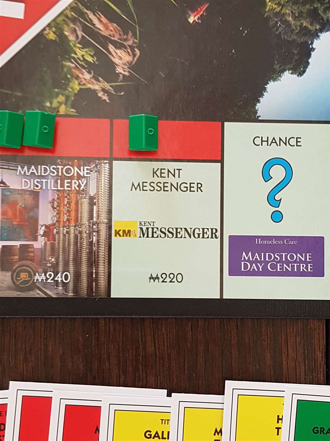 The Kent Messenger got a spot on the board as a chance card