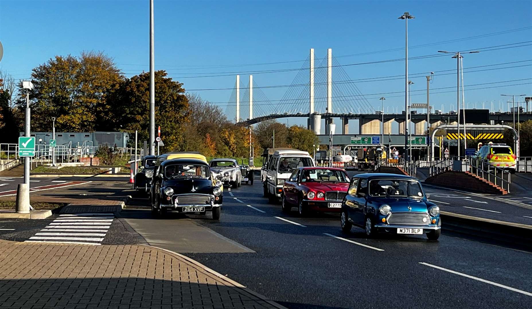 The parade went from the Kent to the Essex side of the Dartford Tunnel to mark its 60th birthday