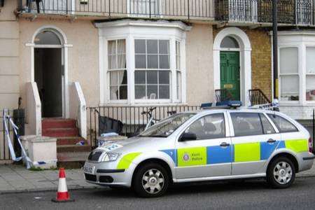 Police outside Fort Crescent in Margate