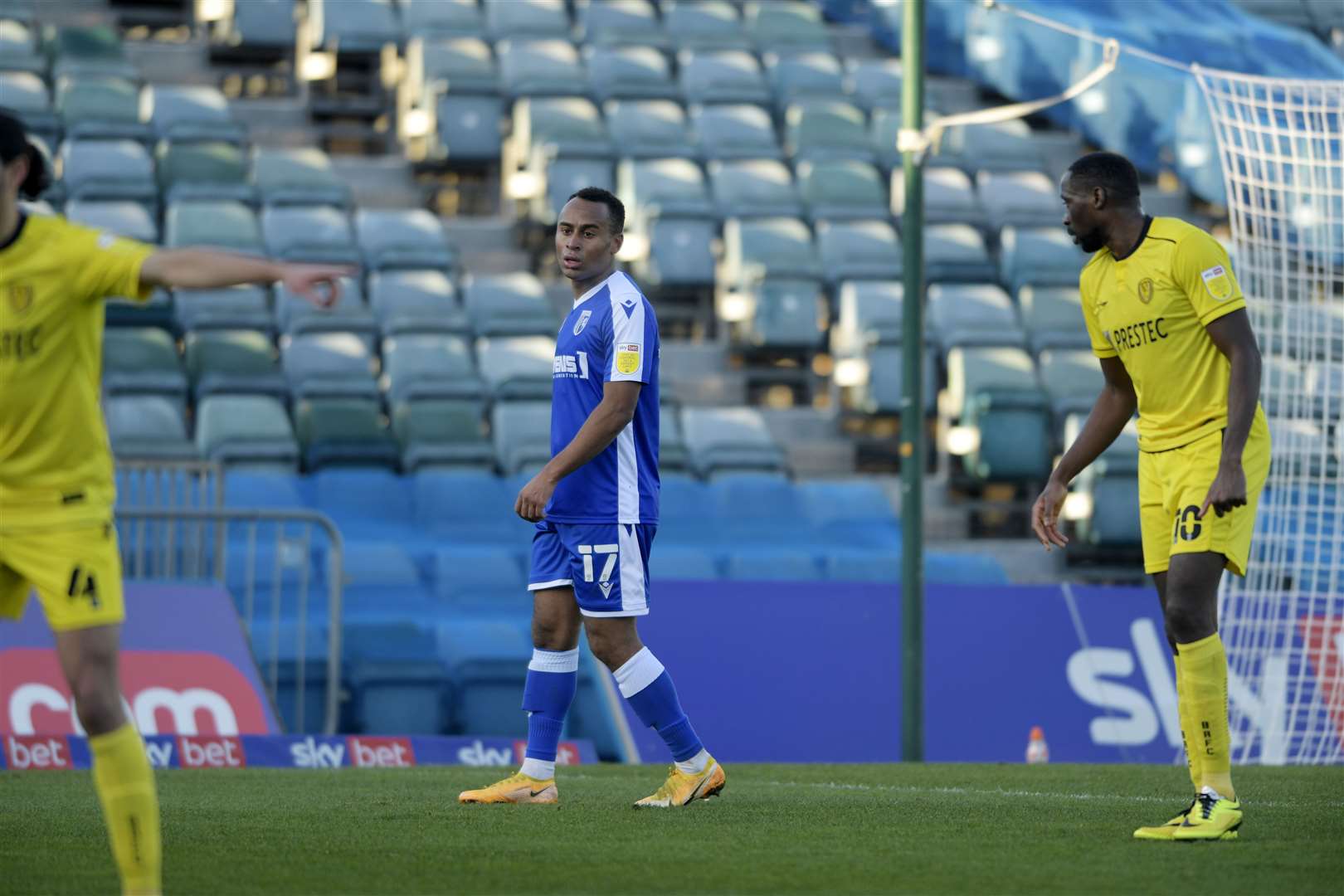New loan signing Tyreke Johnson made his Gillingham debut against Burton Picture: Barry Goodwin