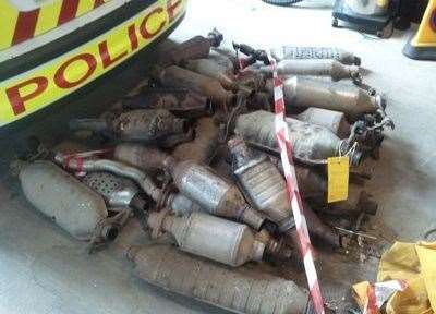 Stolen catalytic converters Picture: Lincs Police