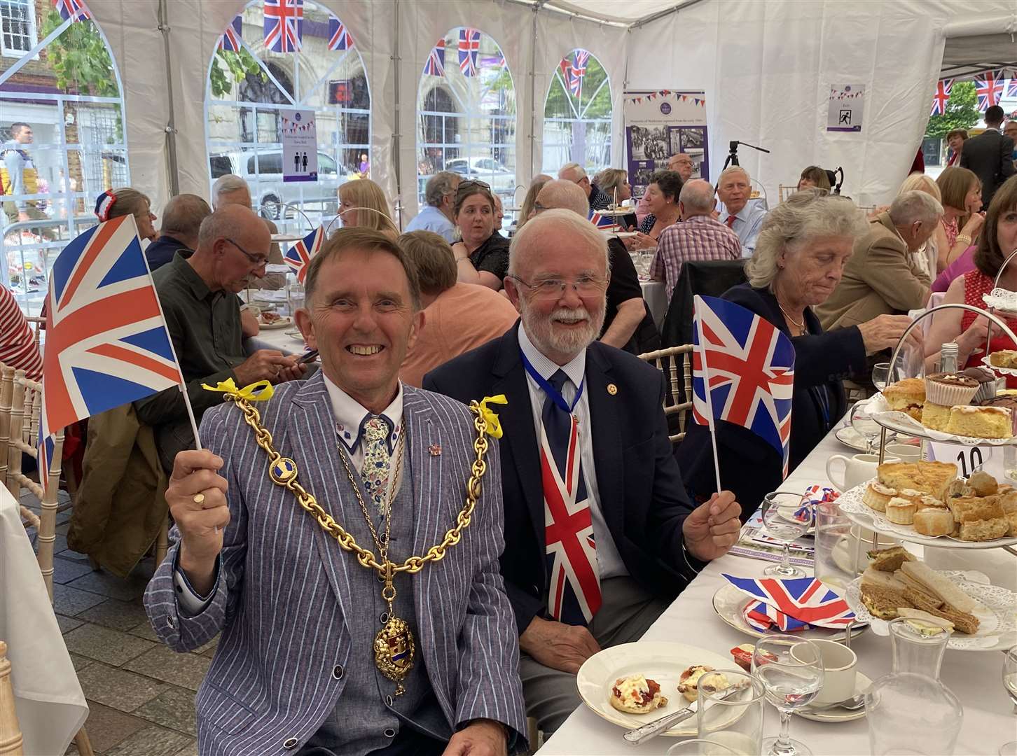 The Mayor of Maidstone, Cllr Derek Mortimer, joined in with the celebrations