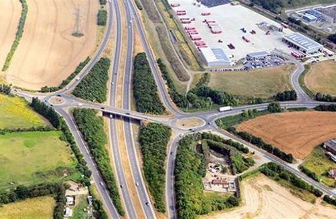 Aerial photo of Grovehurst Roundabout, Kemsley. Picture: Swale council