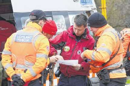 Stock picture of Kent Search and Rescue teams on a job