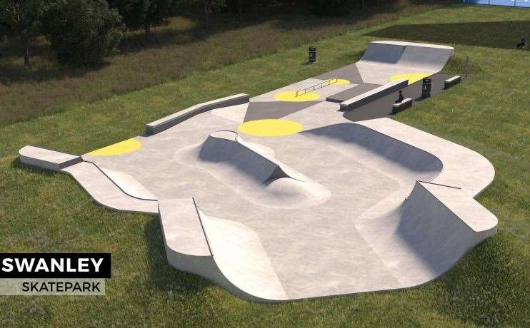 CGI of the new Swanley skatepark. Photo: Maverick Industries