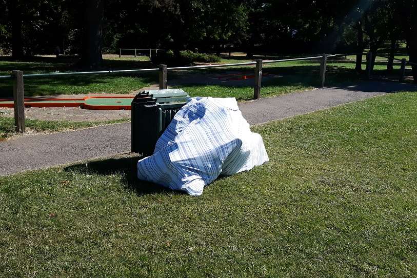 Some of the rubbish the travellers bagged up themselves.