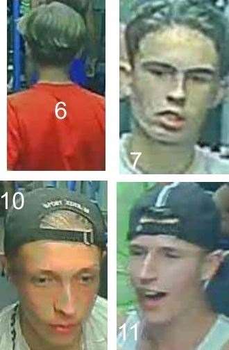 Officers are looking to speak to the men pictured. Picture: BTP
