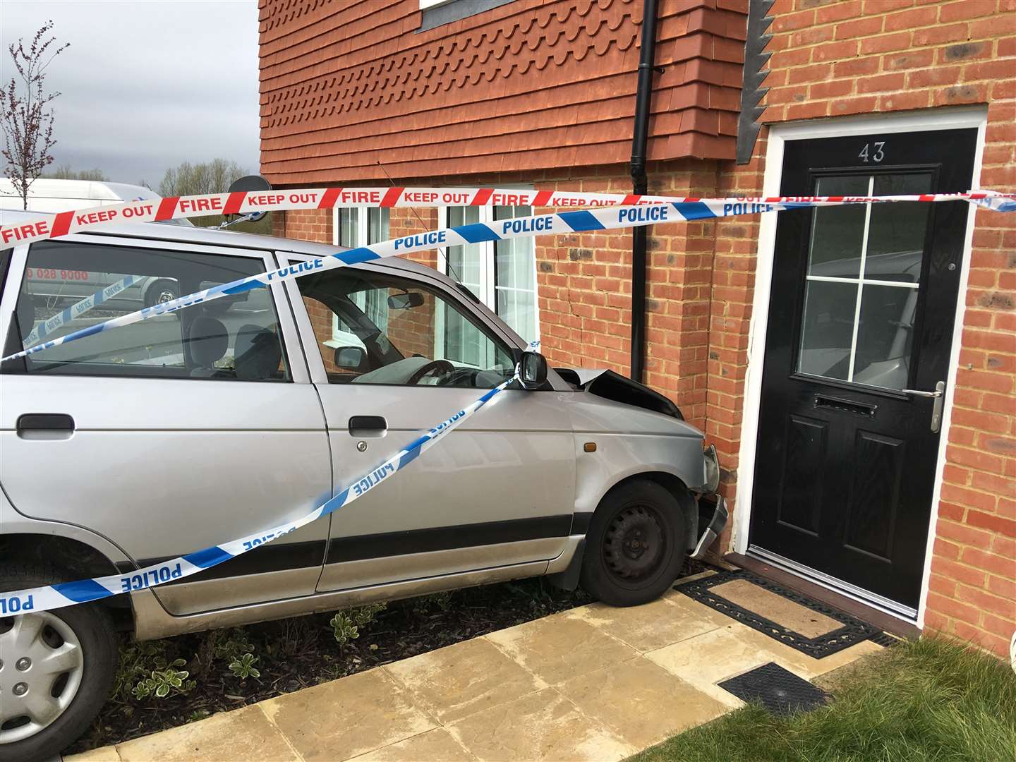 The car collided with a property in Southfields Way, Harrietsham, on Saturday, March 30 (8159524)