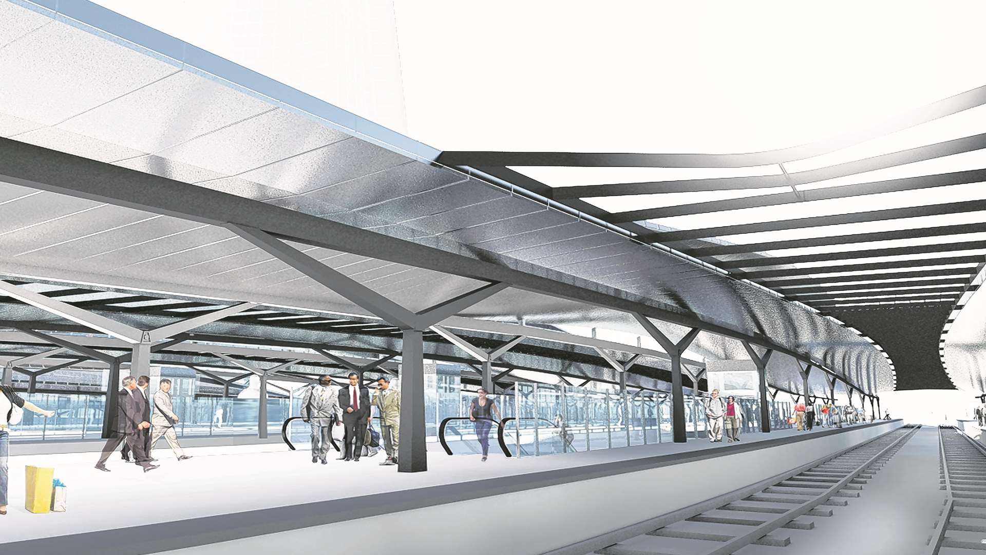 An artist's impression of the new-look London Bridge Station